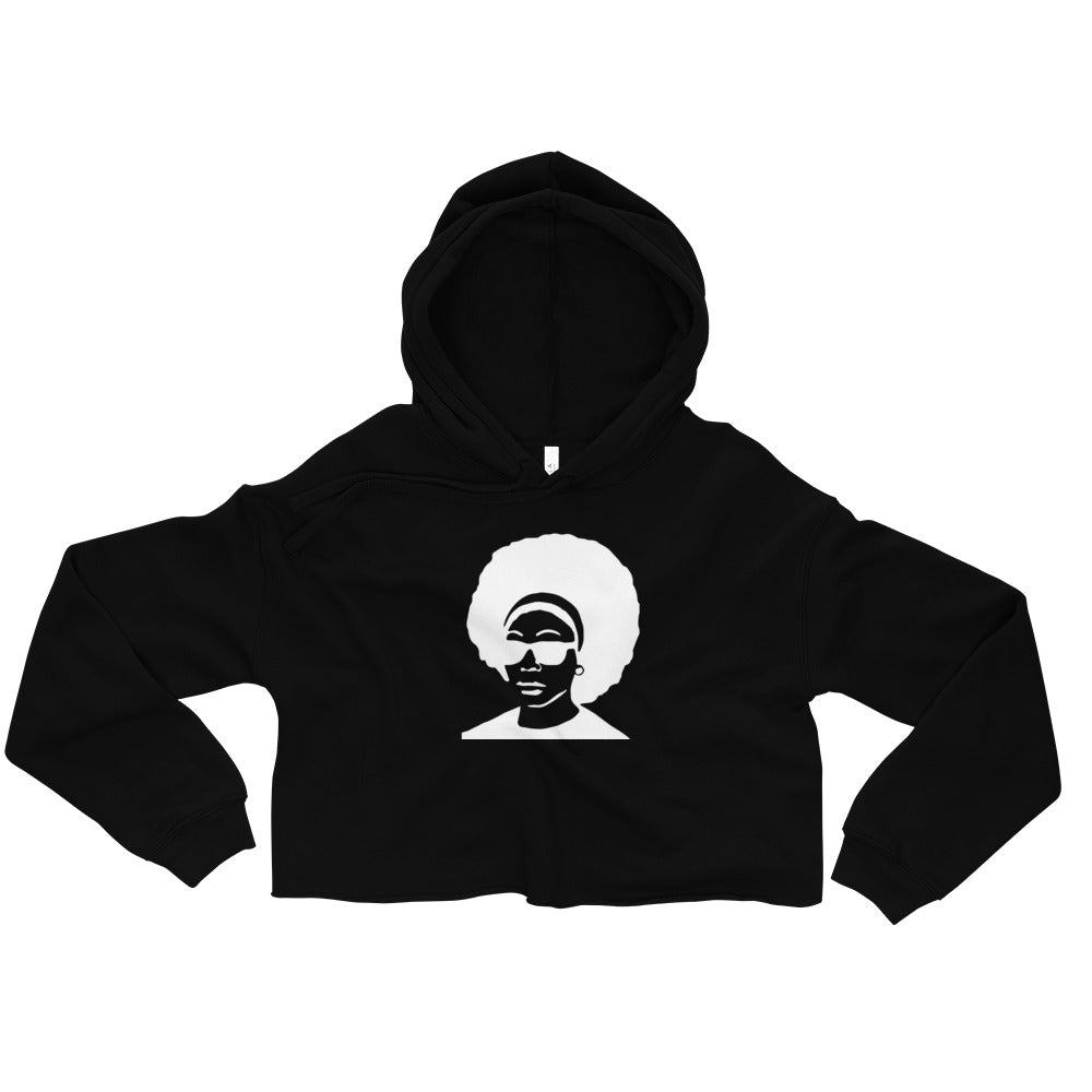 Afro DJ Crop Hoodie Black